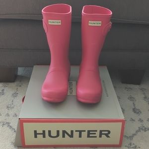 Women's original short hunter boots, bright pink US 5